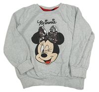 Světlešedá mikina s Minnie Disney