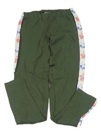 Khaki legíny s pruhy Y.F.K.