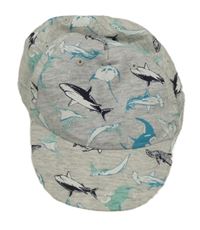 Světlešedá kšiltovka se žraloky H&M