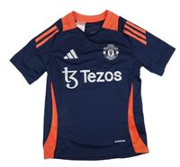 Tmavomodro-jahodové sportovní tričko s nápisy Adidas