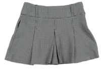 Černo-bílá kostkovaná skládaná sukně Zara