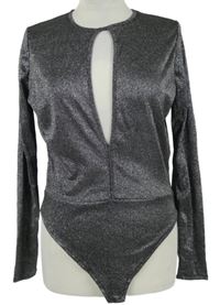 Nové - Dámské stříbrné body s průstřihy Pull&Bear 