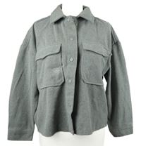 Dámská šedá fleecová košilová bunda Primark 