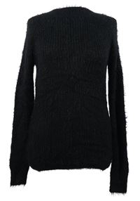 Dámský tmavomodrý chlupatý svetr Primark 