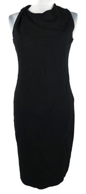 Nové - Dámské černé šaty se zkříženými zády