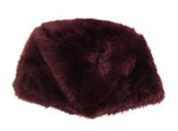 Dámská vínová kožešinová zateplená čepice 