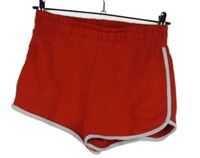 Dámské červené teplákové kraťasy s bílým lemem FB Sister 