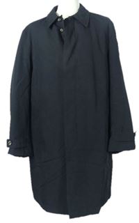 Pánský černý šusťákový zimní kabát 
