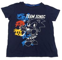 Tmavomodré tričko se Sonicem 