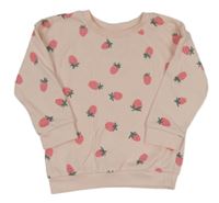 Světlerůžová mikina s jahůdkami Primark