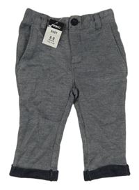 Nové- Tmavomodro-bílé teplákové kalhoty Pep&Co