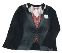 Černo-šedé triko se sluchátky C&A