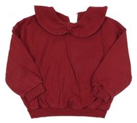 Vínová oversize mikina s límečkem George