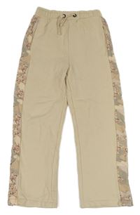 Světlebéžové tepláky s proužkem Baker