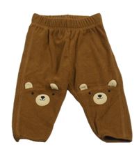 Hnědé fleecové kalhoty s medvědy H&M