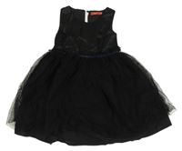 Černé šaty s tylovou sukní TisJaia