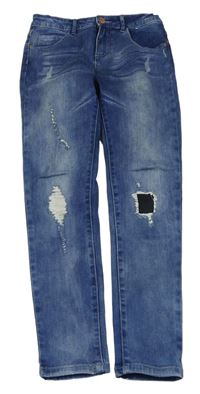 Modré skinny rifle s prošoupáním Denim Co.