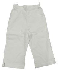 Bílé elastické capri kalhoty C&A