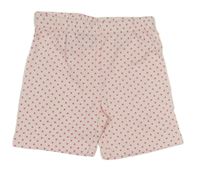 Světlerůžové puntíkaté elastické kraťasy 