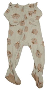 Světlebéžový overal s medvídky Next