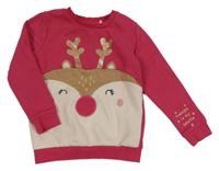 Fuchsiová mikina se sobem zn. George