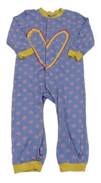 Modrý puntíkatý overal se srdíčkem Liegelind