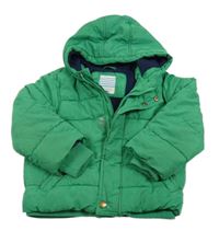 Zelená šusťáková zimní bunda s kapucí John Lewis