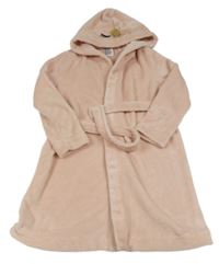 Světlerůžový plyšový třpytivý župan s kapucí - jednorožec H&M