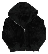 Černá kožešinová podšitá bunda s kapucí M&Co.