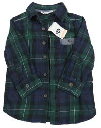 Nové - Tmavozeleno-černá kostkovaná košile Duck&Dodge