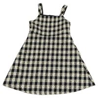 Bílo-černé kostkované šaty s flitry Matalan