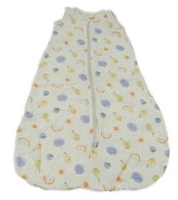 Bílý mušelínový spací pytel s duhami a ovocem Lupilu