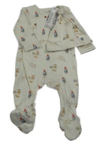 Nové - Smetanový overal s Paddingtonem + čepice 