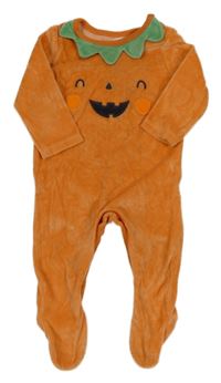 Oranžový sametový overal - dýně F&F