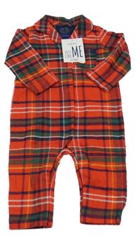 Nové - Červeno-barevný kostkovaný košilový overal Next