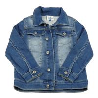 Tmavomodrá teplákovo/riflová bunda Topolino