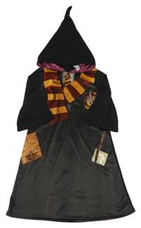Kostým - Černý hábit s erbem a kapucí - Harry Potter Tu