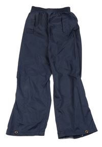 Tmavomodré šusťákové nepromokavé kalhoty Higear