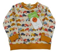 Nové - Světlešedá melírovaná mikina s auty Alana