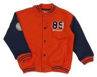 Červeno-tmavomodrá baseballová mikina s číslem Nutmeg