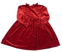 Červené sametové šaty Dunnes