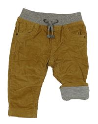 Medové podšité manšestrové kalhoty C&A