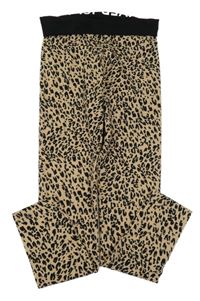 Béžovo-černé leopardí legíny s logem River Island