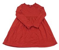 Červené bavlněné šaty s puntíky H&M