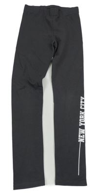 Tmavošedé legíny s nápisem F&F