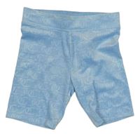 Světlemodré plyšové elastické kraťasy Juicy Couture