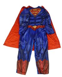 Kostým - Modro-červený overal + plášť - Superman Tu