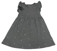 Šedé bavlněné šaty s duhami H&M