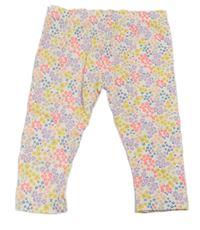 Bílé legíny s kytičkami M&S