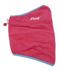 Růžový fleecový nákrčník s logem Flink